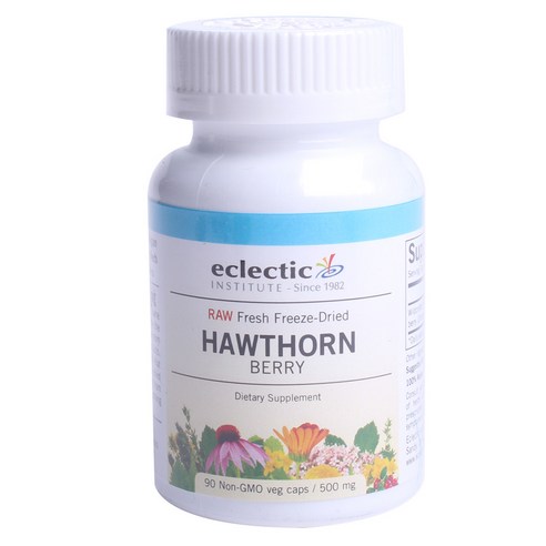에클렉틱인스티튜트 로우 프레시 프리즈 드라이드 호손 베리 500mg Non-GMO 베지 캡, 90개입, 1개