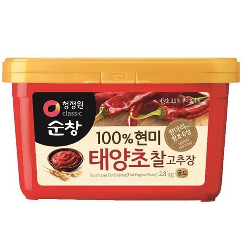 청정원순창 100% 현미 태양초 찰고추장, 2.8kg, 1개