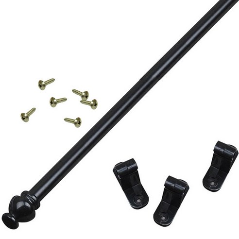 준앤컴파니 15mm 바란스 커튼봉 8호, 블랙