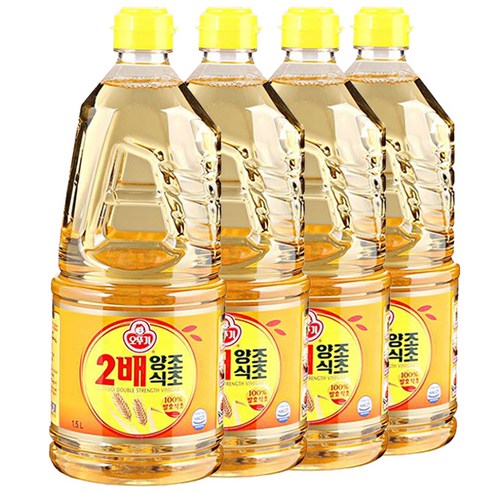 오뚜기 2배 양조식초, 1.5L, 4개