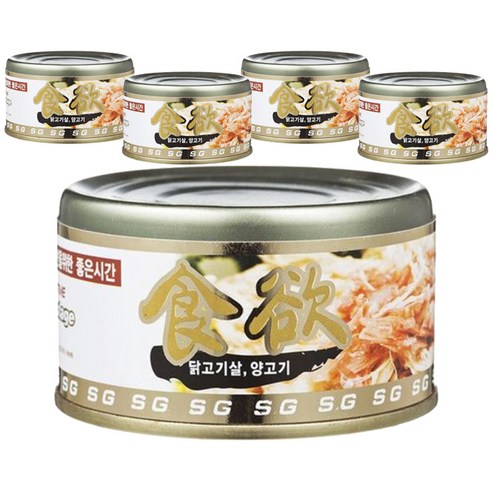 스에꼬 애견 간식캔, 닭고기살＋양고기, 100g, 5개