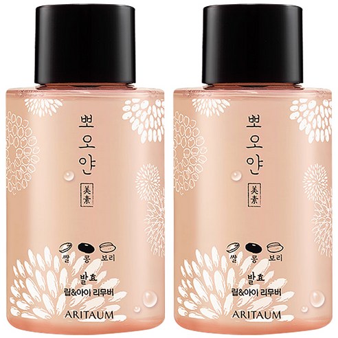아리따움 뽀오얀 미소 발효 립 앤 아이 리무버, 120ml, 2개