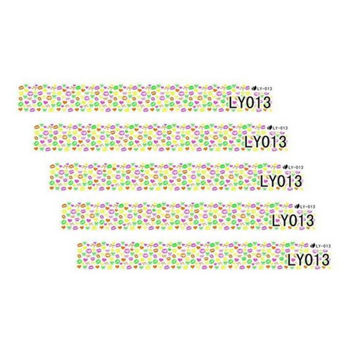 카카스 형광 네일스티커, LY-013, 5개