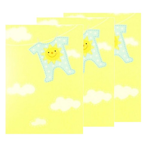 홀마크 베이비 축하카드, 탄생 해님 G1107, 3개