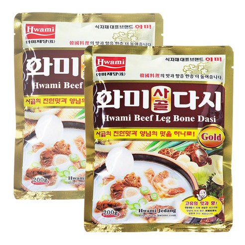 화미제당 사골 다시 골드, 200g, 2개