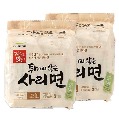 풀무원 자연은맛있다 튀기지 않는 사리면, 460g, 5개입 x 2개, 10개
