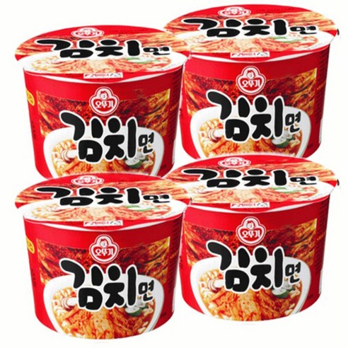 오뚜기 김치면 용기, 4개, 105g