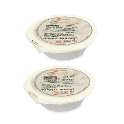 [짱죽] 3단계 이유식, 돈불고기유부진밥, 180g, 2개