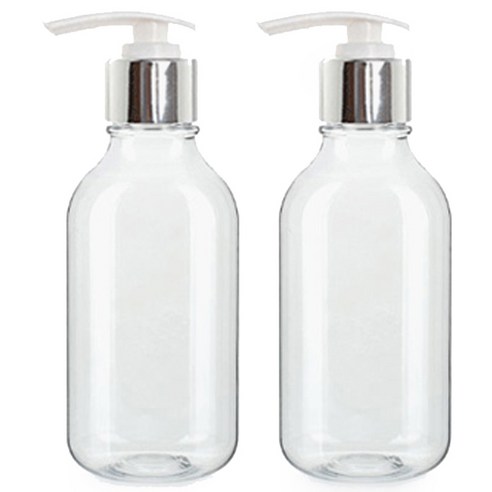 병도매닷컴 디스펜서 ARB520 투명 2p + 캡 실버 2p, 520ml, 1세트