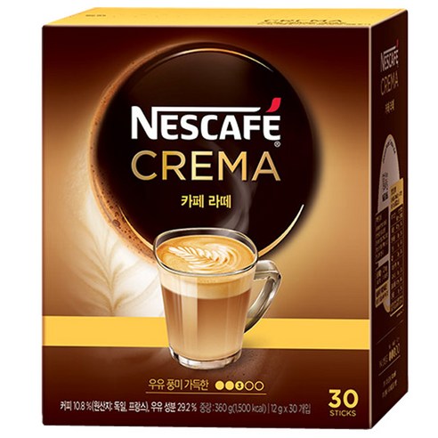 네스카페 크레마 카페라떼 믹스, 12g, 30개입, 1개