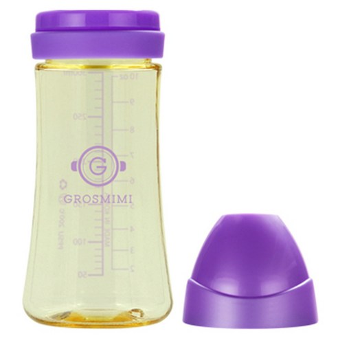 그로미미 PPSU 젖병 300ml, 노꼭지, 퍼플