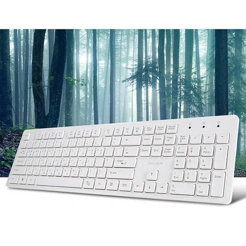 아이리버 2.4G 무선 키보드 + 마우스 세트 IR-WMK5000W, 화이트, 일반형