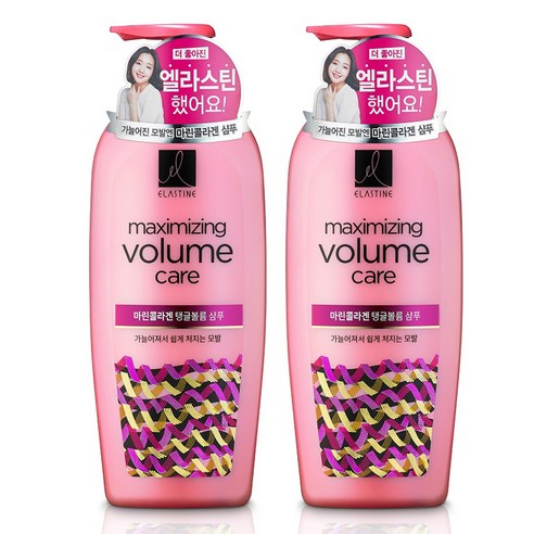 엘라스틴 마린콜라겐 탱글볼륨 샴푸, 780ml, 2개