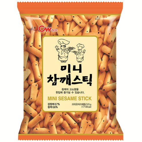 청우식품 미니 참깨 스틱, 4개, 370g