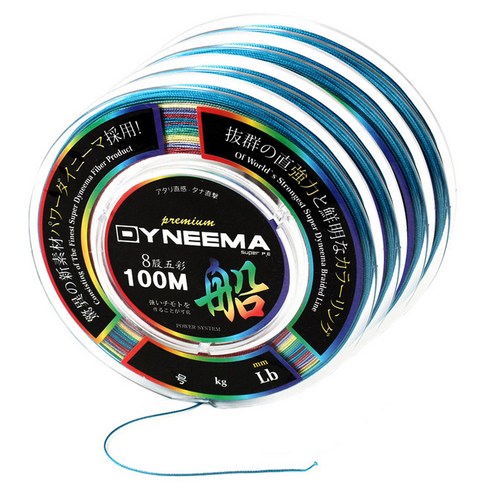 싸파 다이니마 프리미엄 PE 낚싯줄 8합 5색 7호, 500m, 1개