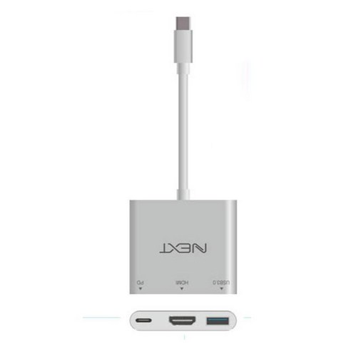 넥스트 USB Type-C to HDMI + USB 3.0 + PD 변환 어댑터: 연결성과 생산성 향상