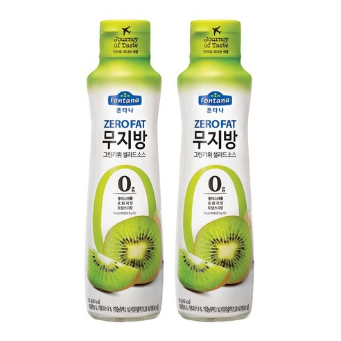 폰타나 무지방 샐러드 드레싱 그린키위, 230g, 2개