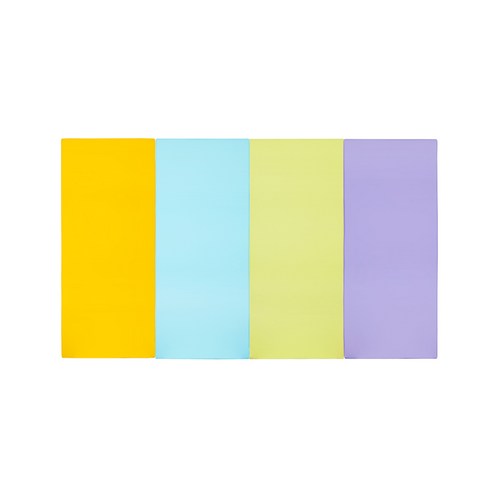 퍼니존 퍼니테라피 유아 폴더매트 옐로우 비비드 시리즈2, 옐로우 + 스카이블루 + 피스타치오 + 바이올렛