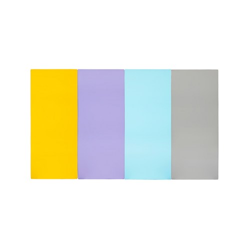 퍼니존 퍼니테라피 유아 폴더매트 옐로우 비비드 시리즈2, 옐로우 + 바이올렛 + 스카이블루 +그레이