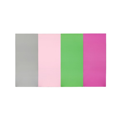 퍼니존 퍼니테라피 그레이 비비드 시리즈2 4단 접이식 매트, 그레이 + 베이비핑크 + 그린 + 핫핑크