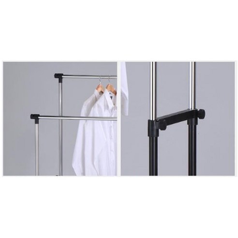 깔끔하고 다용도적인 수납을 위한 편리한 2단 더블행거