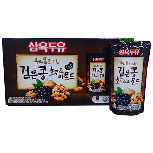 삼육두유 검은콩 호두 앤 아몬드, 195ml, 15개