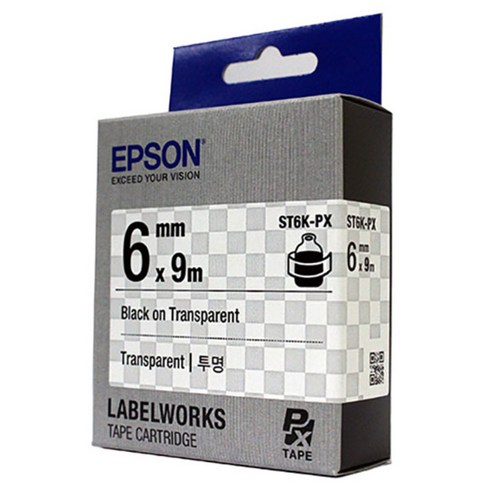 엡손 PRIFIA 라벨카트리지, 투명, 9m