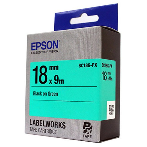 엡손 PRIFIA 라벨카트리지, 블랙+그린, 9m