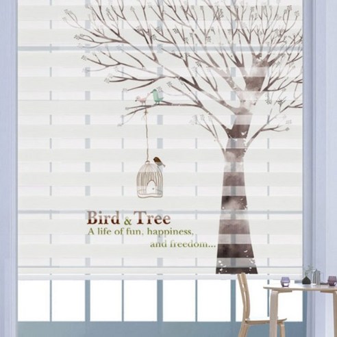 스코홈 북유럽 감성 콤비 블라인드, Bird&Tree