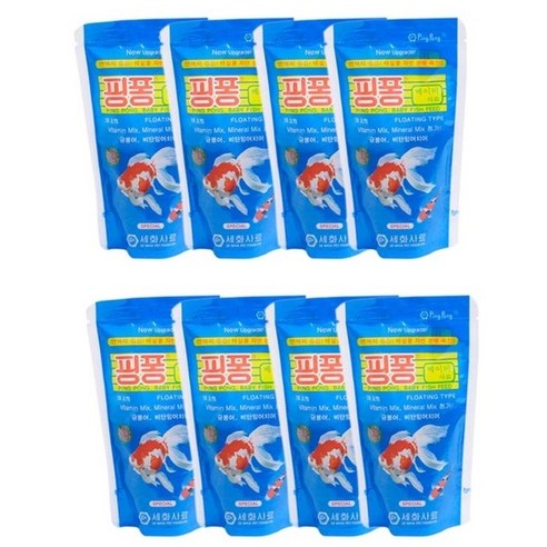 핑퐁 금붕어 비단잉어 베이비 사료, 80g, 8개입