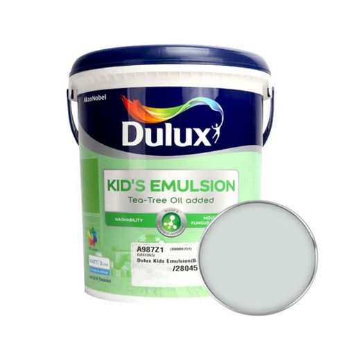 듀럭스 키즈 에멀전 무광 페인트 3L, Silver Quill