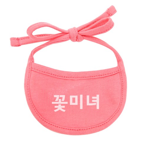 이츠독 강아지 턱받이 꽃미녀 M, 코럴, 1개