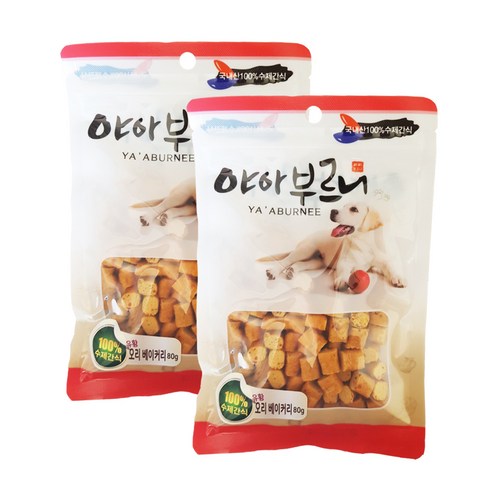 야아부르니 국내산 강아지 수제간식, 유황오리 베이커리, 2개