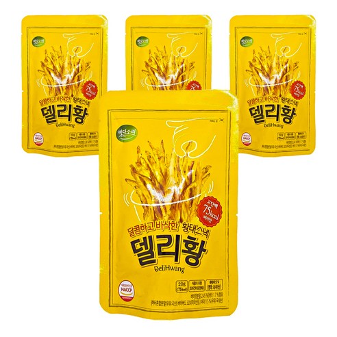 바다소리 델리황 황태스낵 버터맛, 20g, 4개
