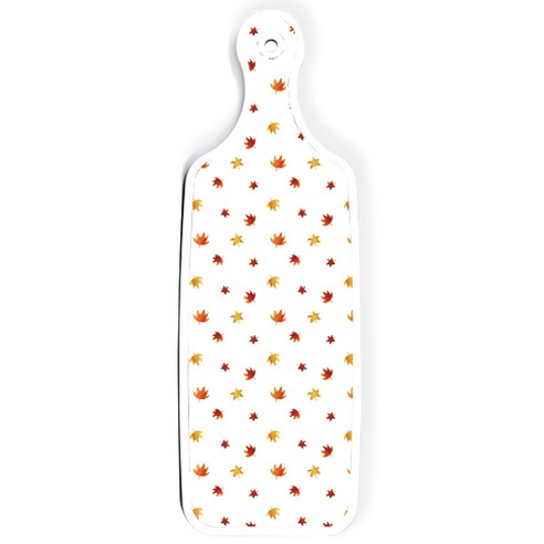 로엠디자인 양면 서빙도마 소나무두목색, 낙엽화이트, 1개