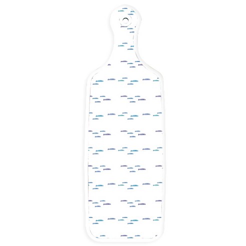 로엠디자인 양면 서빙도마 보드 소나무치자색, 파스텔물고기떼, 1개