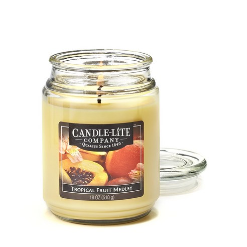 Candle Lite 크리미 바닐라 스월 자캔들 510g, Tropical Fruit Medley