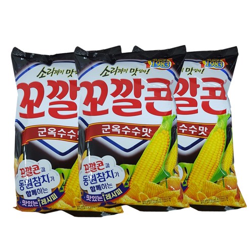 롯데제과 꼬깔콘 군옥수수맛, 144g, 3개