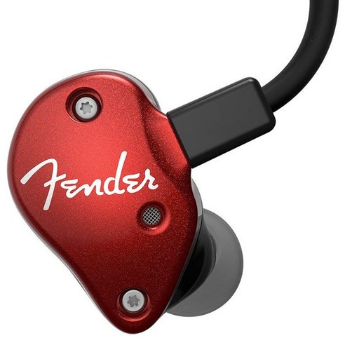 Fender 프로 인이어 모니터 이어폰, FXA6, Red