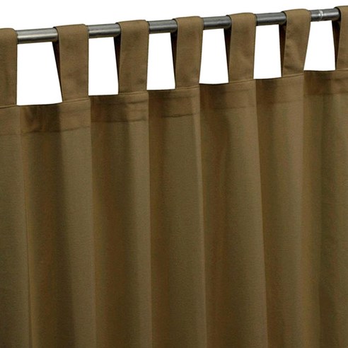 라흐두뜨 순면 패브릭 탭탑 커튼 F64900, marron taupe