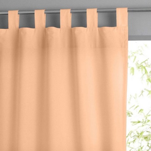 라흐두뜨 순면 패브릭 탭탑 커튼 F64900, orange peche