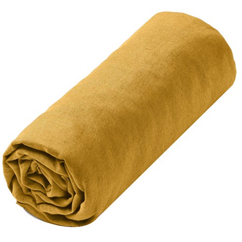 라흐두뜨 린넨 심플 매트리스 커버 F679798, curry yellow