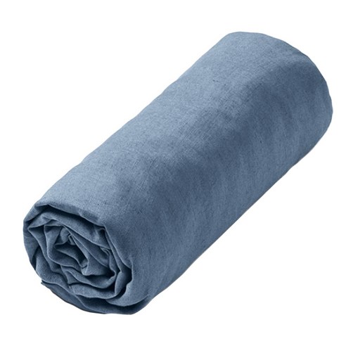 라흐두뜨 린넨 심플 매트리스 커버 F679795, ouessant blue