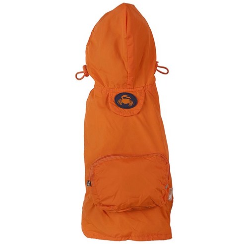 Fabdog 팩커블 강아지 레인코트, Orange