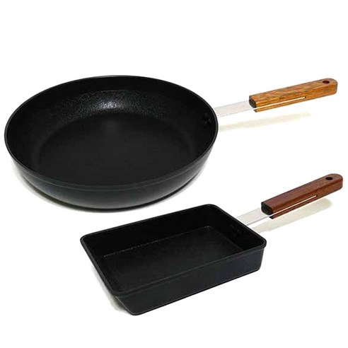 키친아트 포르트 IH 후라이팬 2종 세트, 1세트, 후라이팬 28cm + 계란말이 사각팬