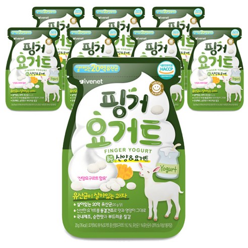 아이배냇 핑거 요거트, 산양, 20g, 8개