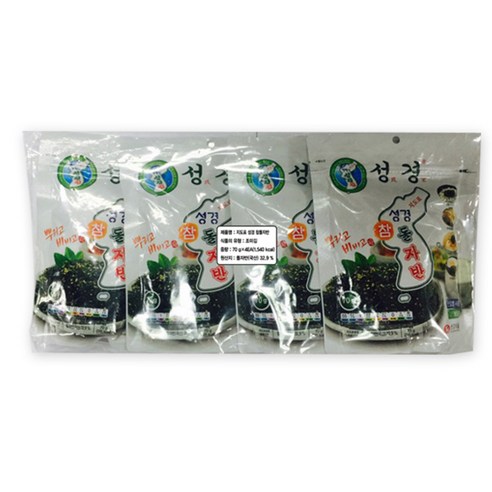 성경식품 지도표 참 돌자반, 80g, 4개