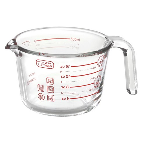 아이에코리아 수퍼오븐글라스 내열유리 멀티 계량컵, 블루, 500ml