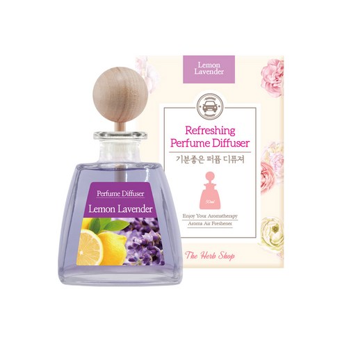 더허브샵 기분좋은 퍼퓸 차량용 디퓨져 50ml, 레몬 라벤더, 1개
