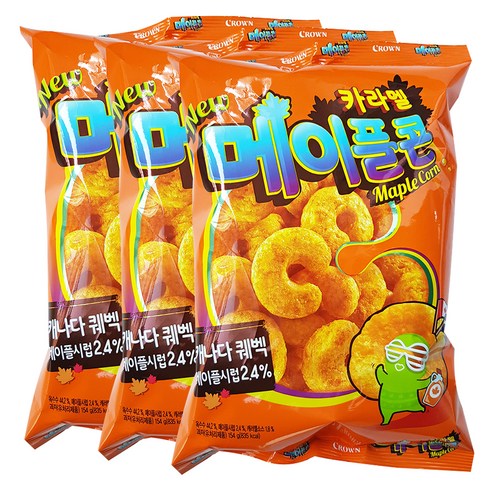 크라운 카라멜 메이플 콘, 154g, 3개